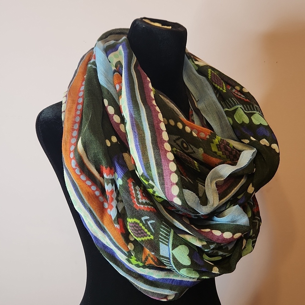 ANU BY NATURE Wool Multi Colors Scarf - Picture 3 of 12